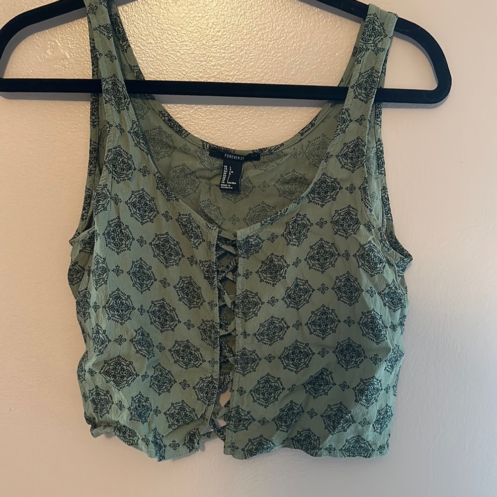 Forever 21 Summer Cropped Tank Top